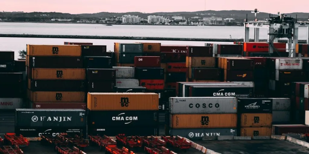 Different cargo loaded on a ship for shipment