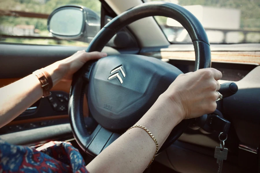 My wife driving a C6 across Northern Italy