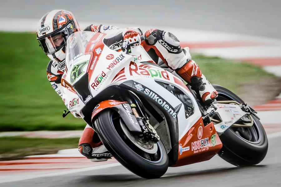 No 67 takes a bend at Silverstone during a British Super Bikes meeting at Silverstone, October 2013. Taken on a Canon 600mm lens