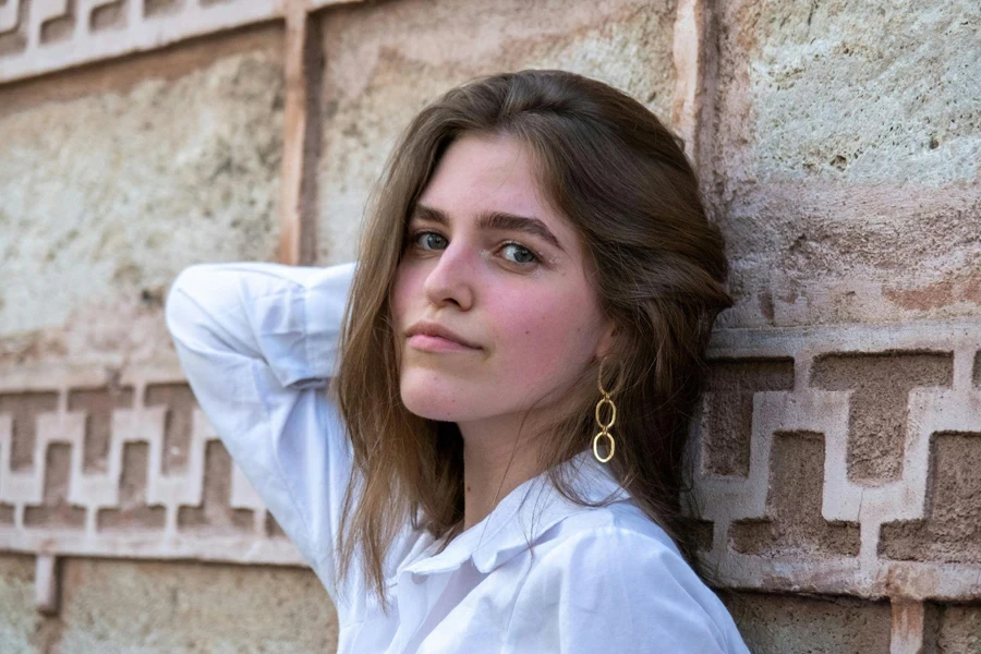 Portrait of Woman in Shirt