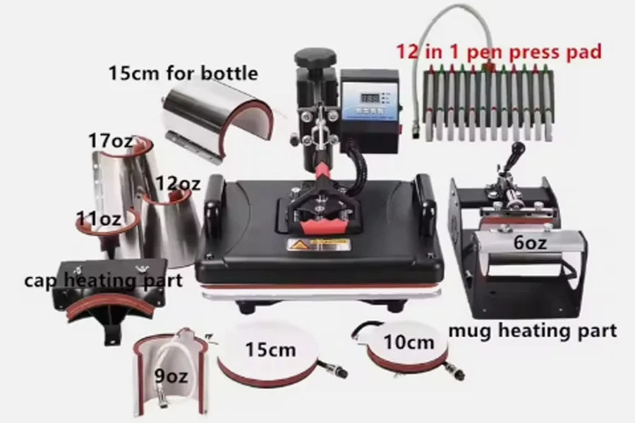 RubySub 11-in-1 Combo Heat Press Machine