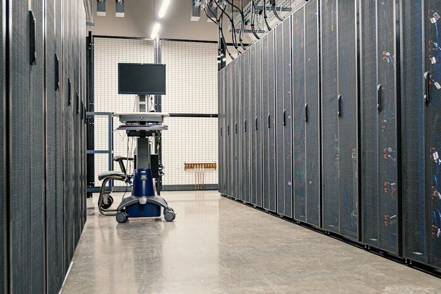 Server racks in a data center