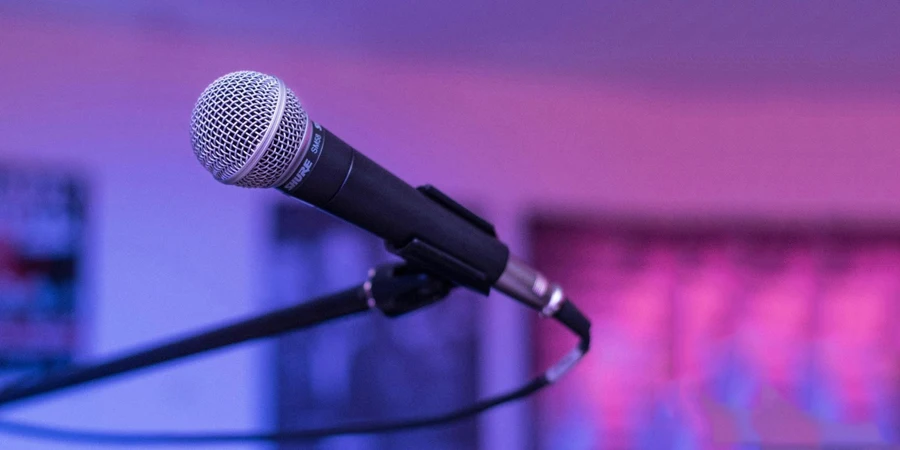 Shallow Focus Photography of Black Microphone