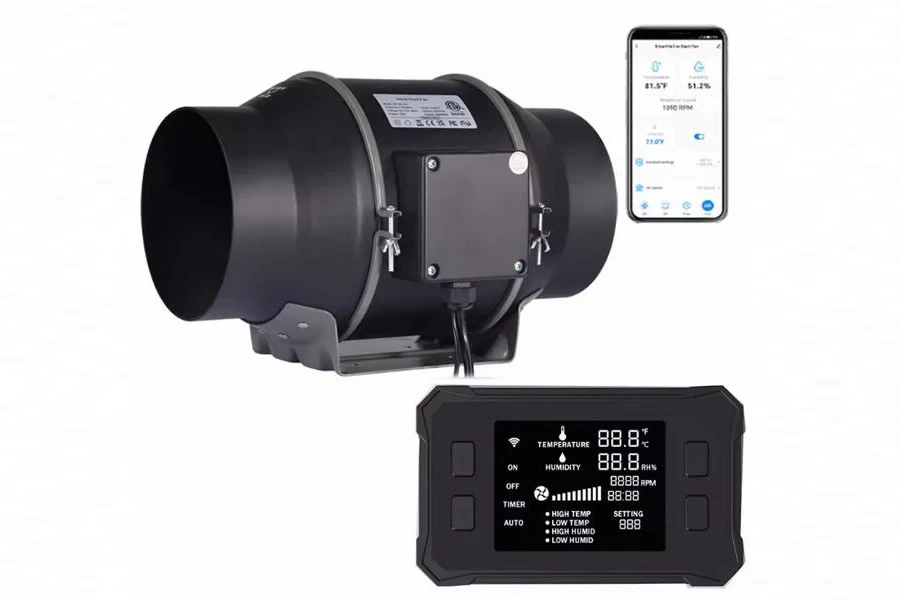 Smart WiFi APP Inline Duct Fan for Hydroponics