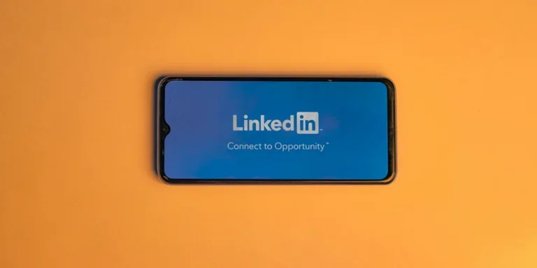 Smartphone with LinkedIn app