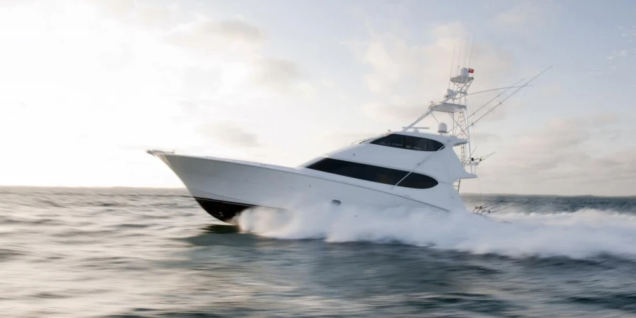 Sportfishing Yacht at Speed