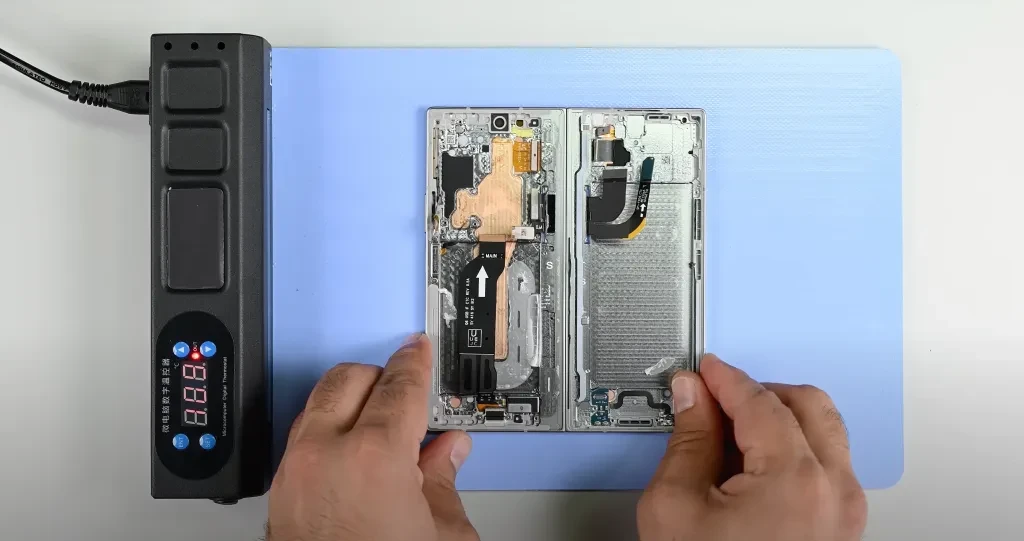 Step 4 of tearing down the Samsung Z Fold 6