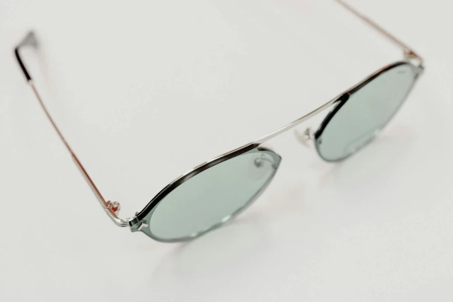 Stylish Sunglasses Placed on White Table