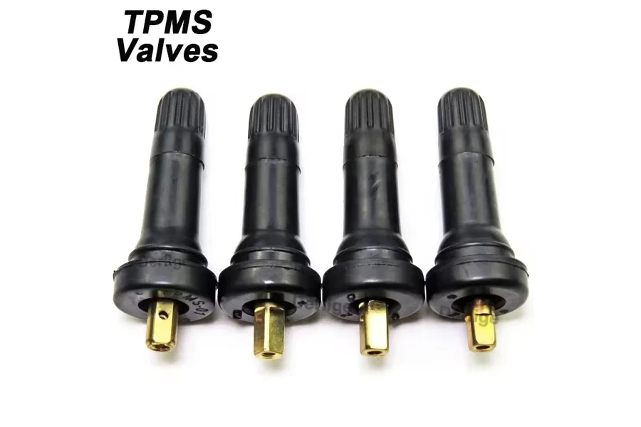 TPMS Rubber Tire Valves Snap-in Rubber Valves for Tire Pressure Sensor, Tubeless Schrader Valve Stem for Car TPMS Sensor