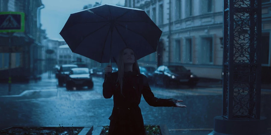 Woman Holding Umbrella