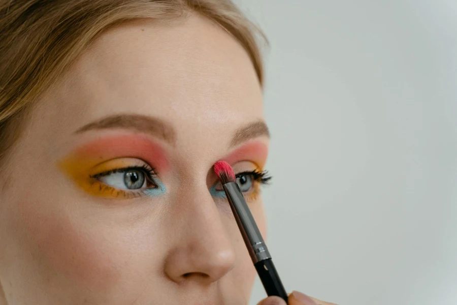 Woman Putting Eyeshadow