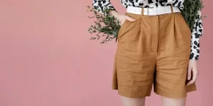 Woman with Plants in Shorts