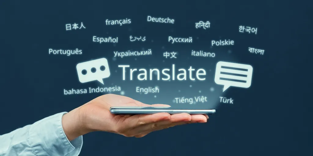 a program for translating in a smartphone from different languages