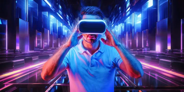 immerse in a surreal, futuristic metaverse