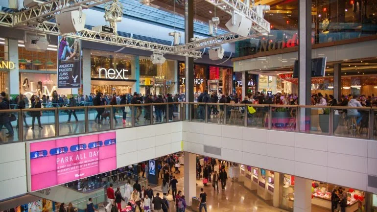 visitors are in the shopping mall