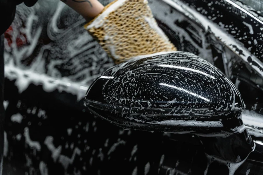 A Person Doing Carwash