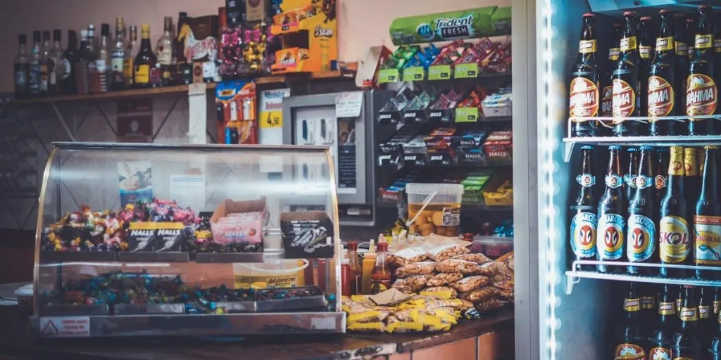 A convenience store packed with CPG products