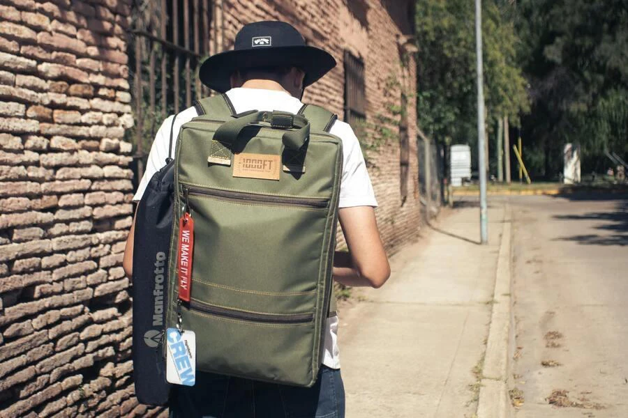 A hiker carrying a daypack