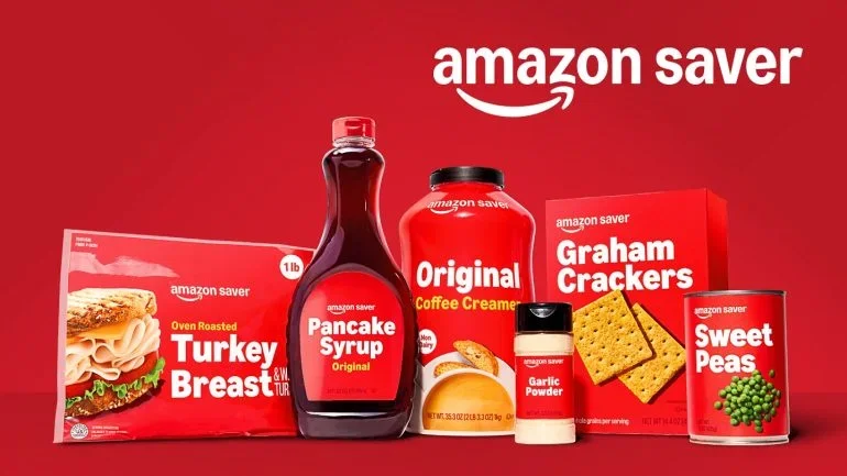 Amazon Saver offerings range from crackers and cookies to canned fruit and condiments