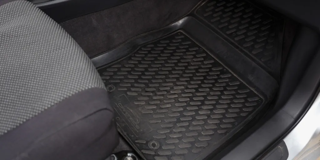 Black all-weather car floor mat