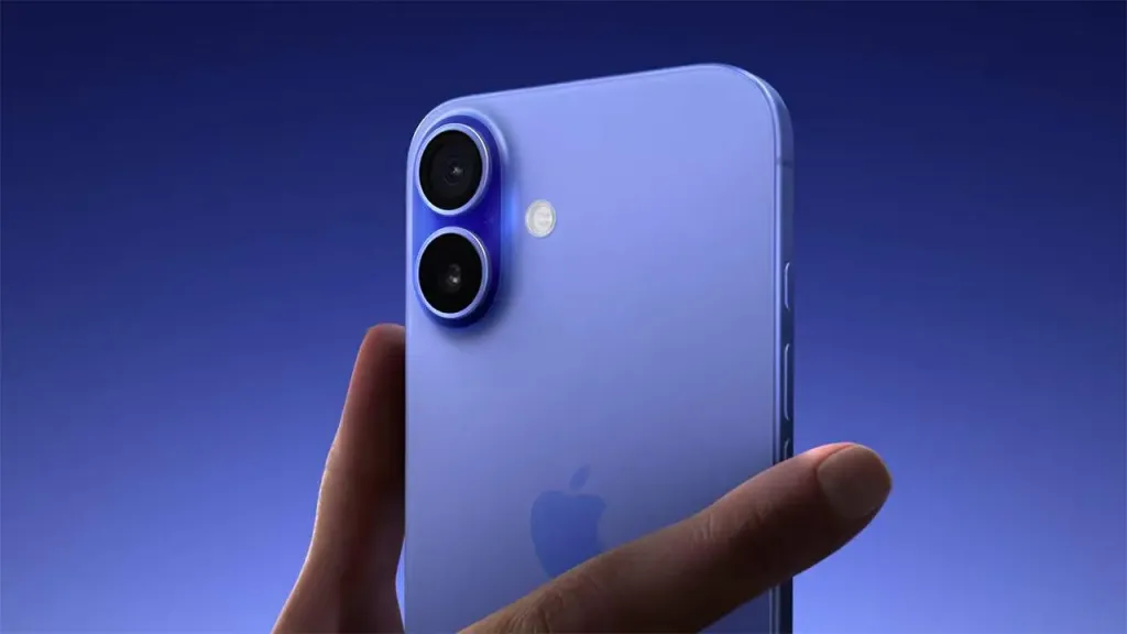 Blue Apple iPhone 16