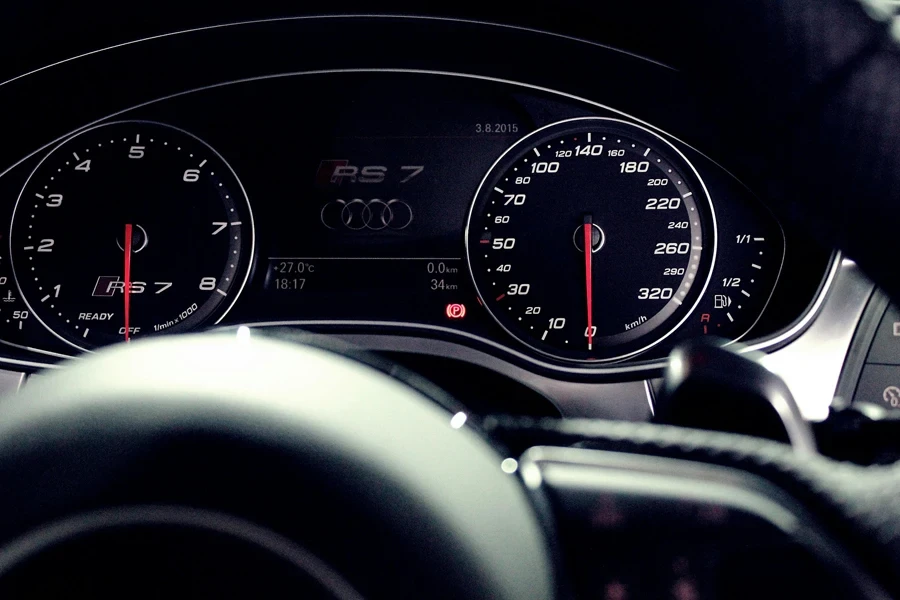 Close-up of a car dashboard