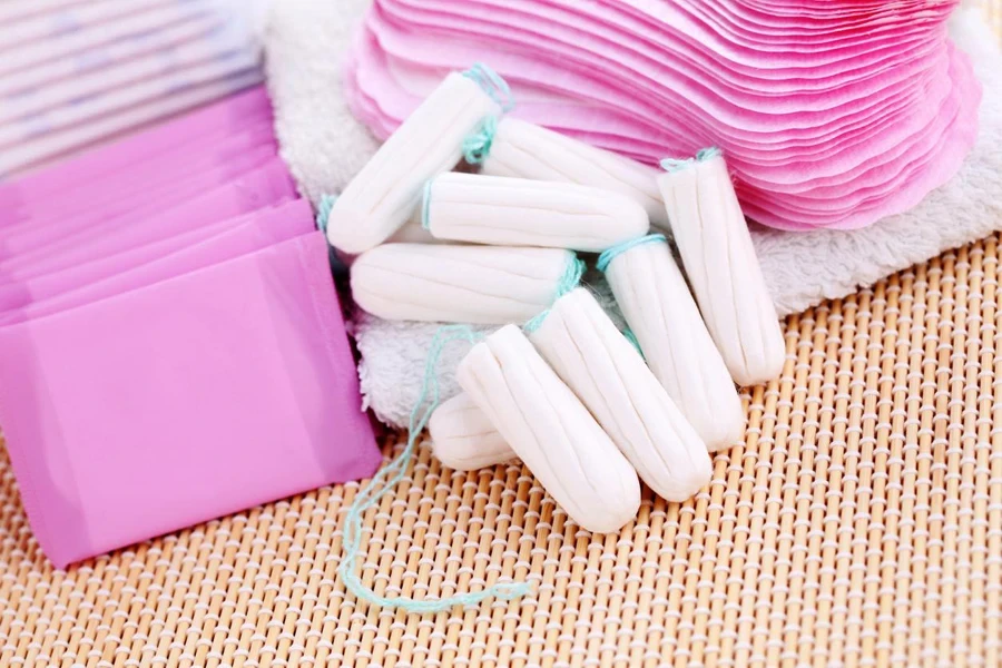 Collection of pads, liners and tampons