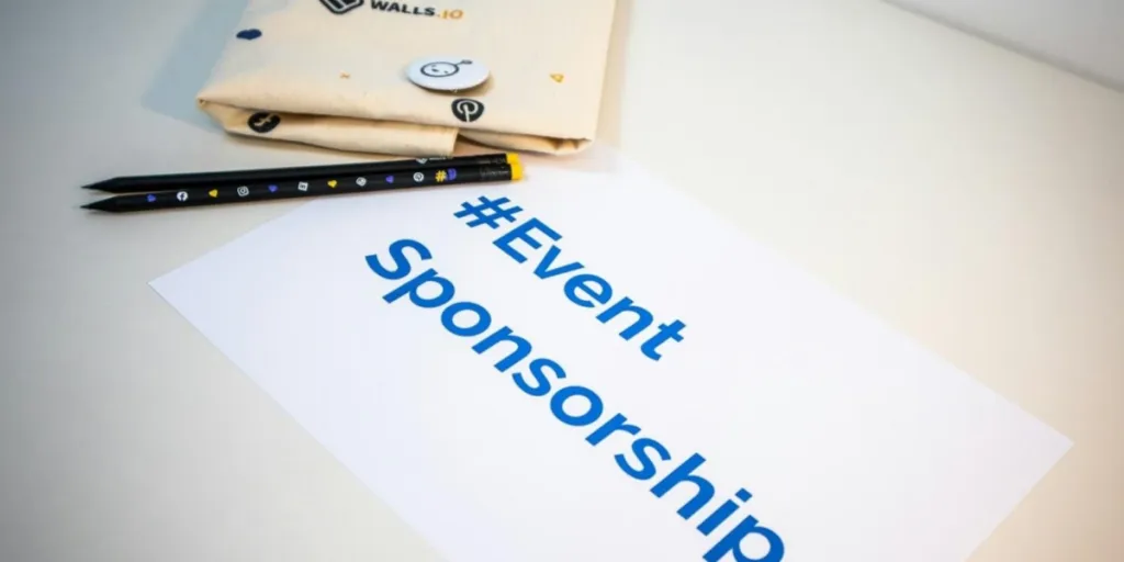 Event sponsorship on a piece of paper