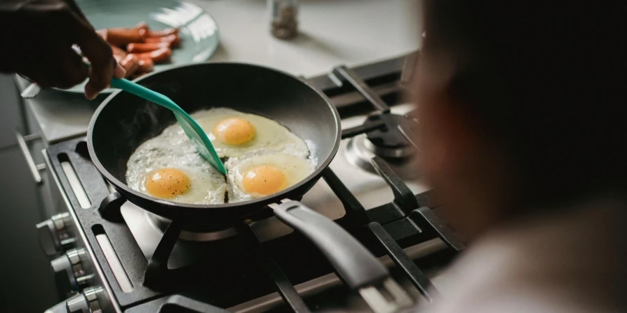 Fried Eggs in Pan