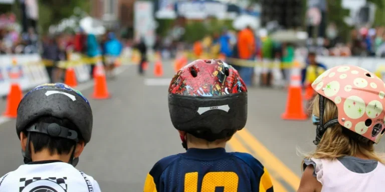 Getting ready for the strider race down Main Street