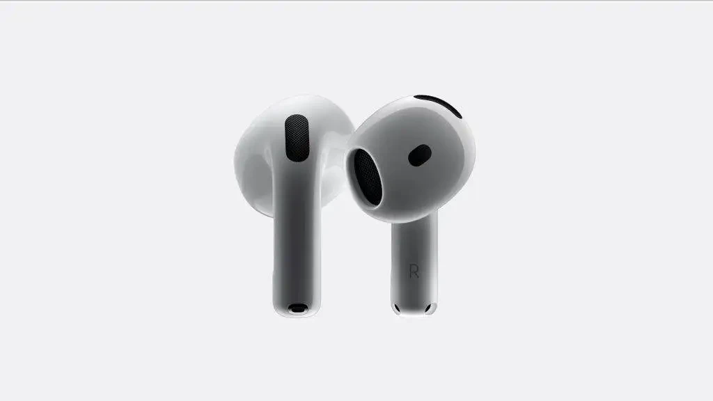 Image from the Apple Event showcasing AirPods 4