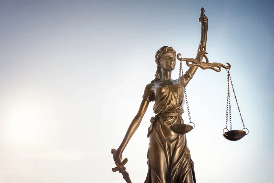 Lady Justice with scales of justice