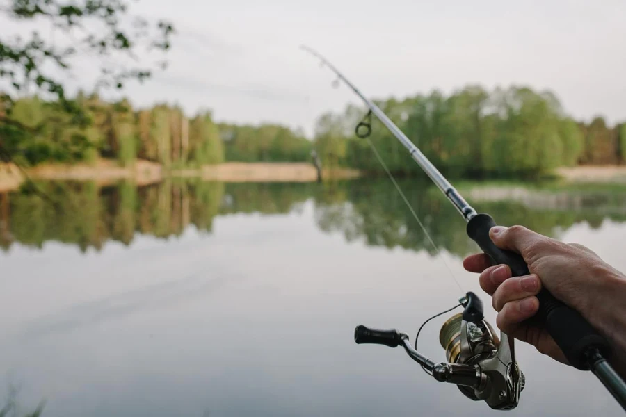 Man fishing at the lake