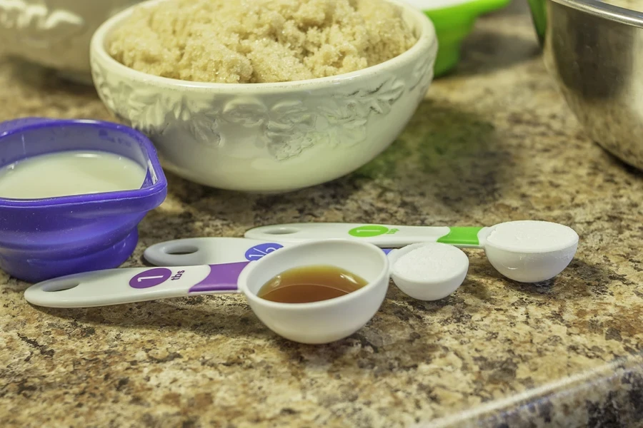 Measuring spoons for baking cookies and cakes