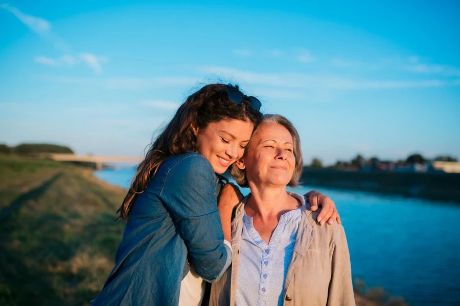 Mother and daughter on a special outing