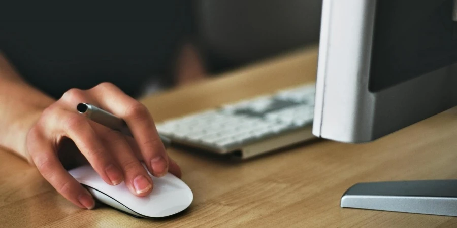 Person Holding Apple Magic Mouse