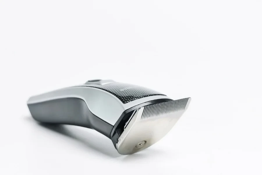 Rechargeable hair clipper on a white background