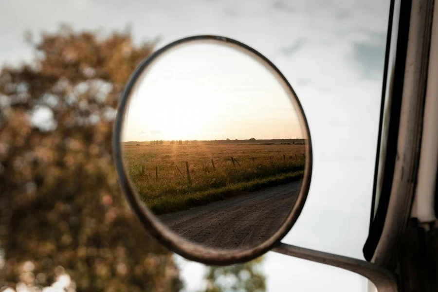 Round Vehicle Side Mirror