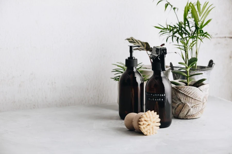 Shower Gel Beside the Plant Basin