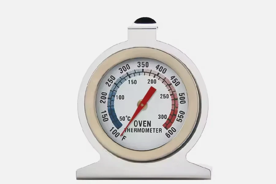 Stainless Steel 2-Inch Dial Oven Thermometer for Kitchen and BBQ Use