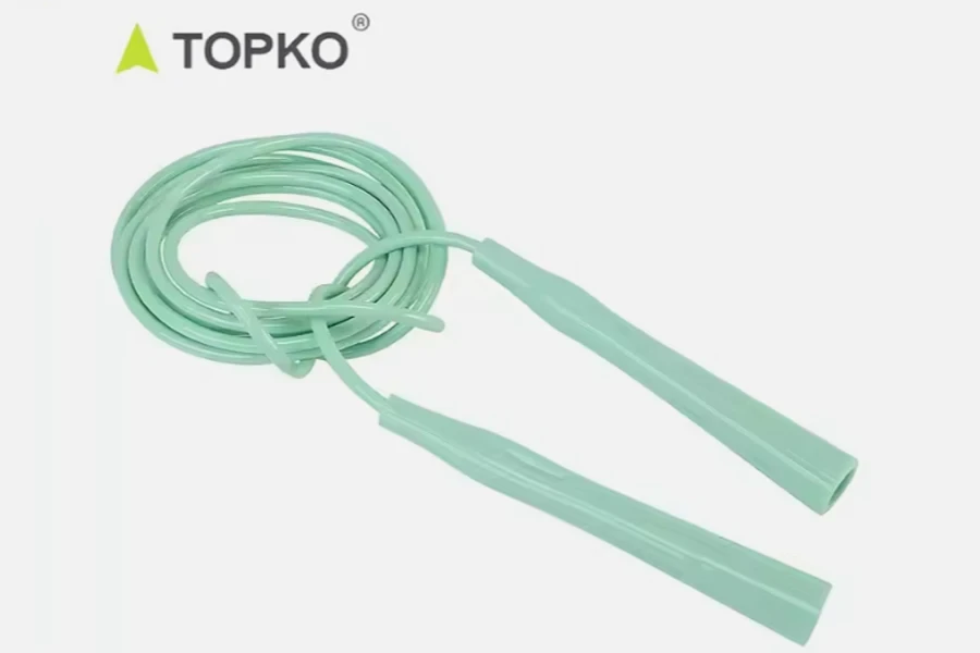 TOPKO Stocked Sports Jump Rope for Fitness High Quality Weighted PVC Racing Jump Rope