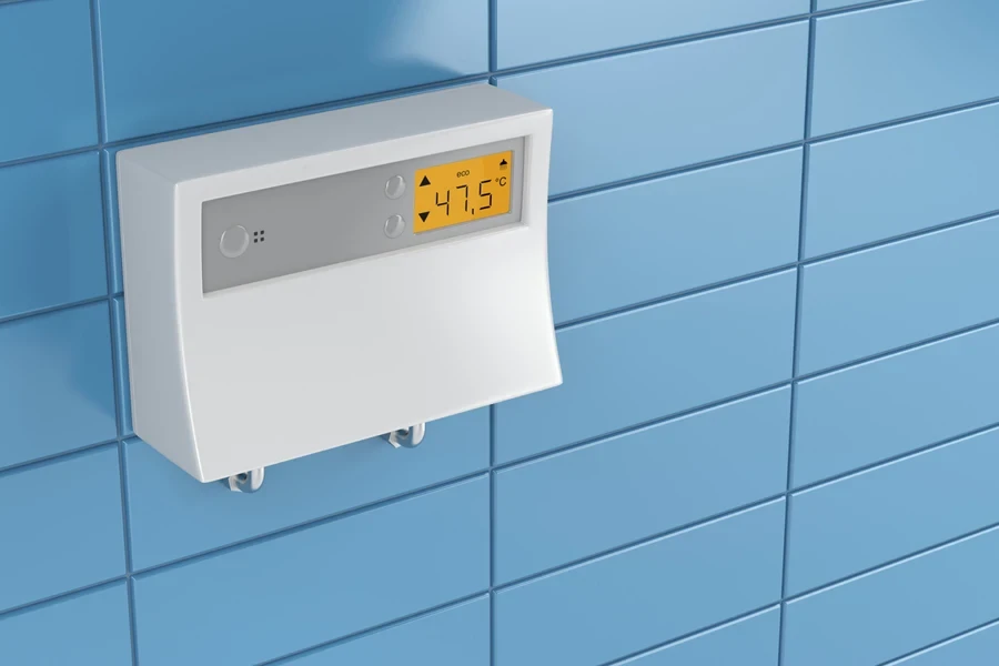 Tankless water heater highlighting its sleek design