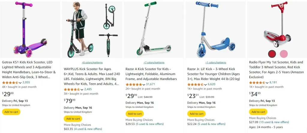 Top-selling Kids' Scooters