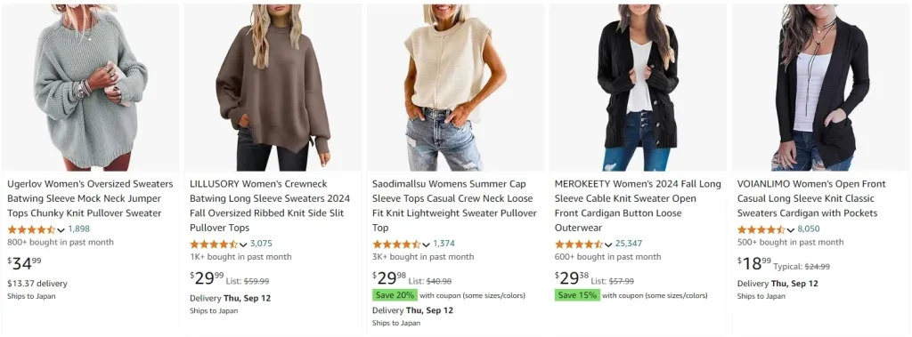 Top-selling Women’s Sweaters