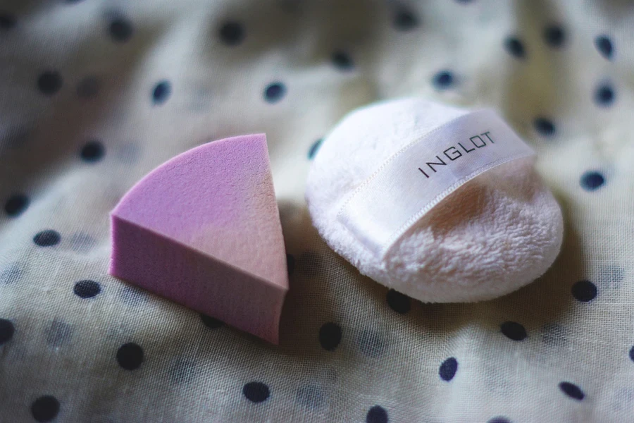 Two different types of makeup sponges