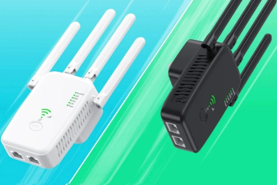 U11 1200M Dual-Band WiFi Repeater with 4 High-Gain Antennas