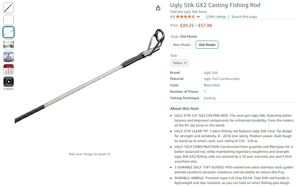 Ugly Stik GX2 Casting Rod