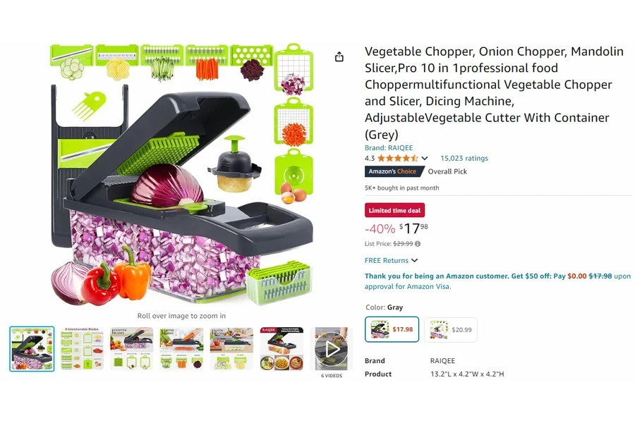 Vegetable Chopper, Onion Chopper, Mandolin Slicer