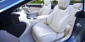 White Leather Car Bucket Seat