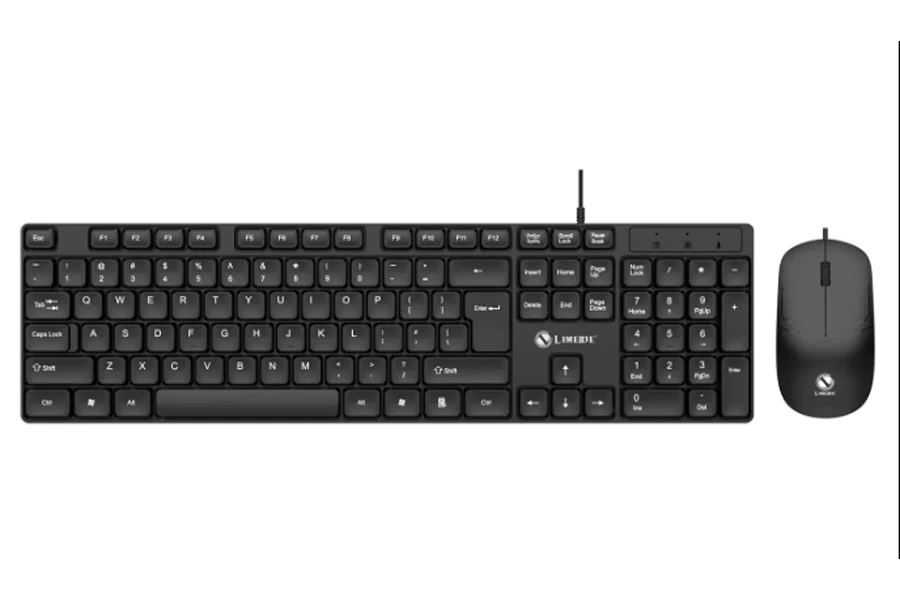 Wired Office & Home Keyboard and Mouse Combo with 104 Keys